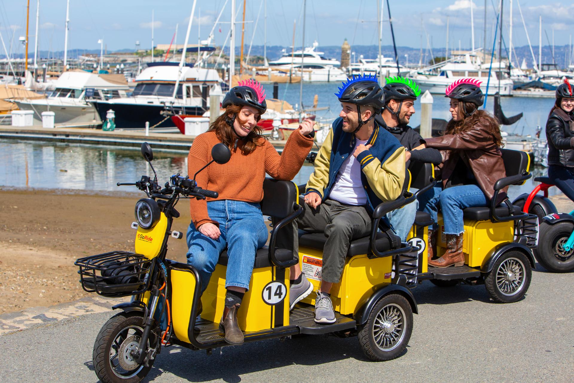 in the Marina District - GPS guided E-Scooter Rentals San Francisco