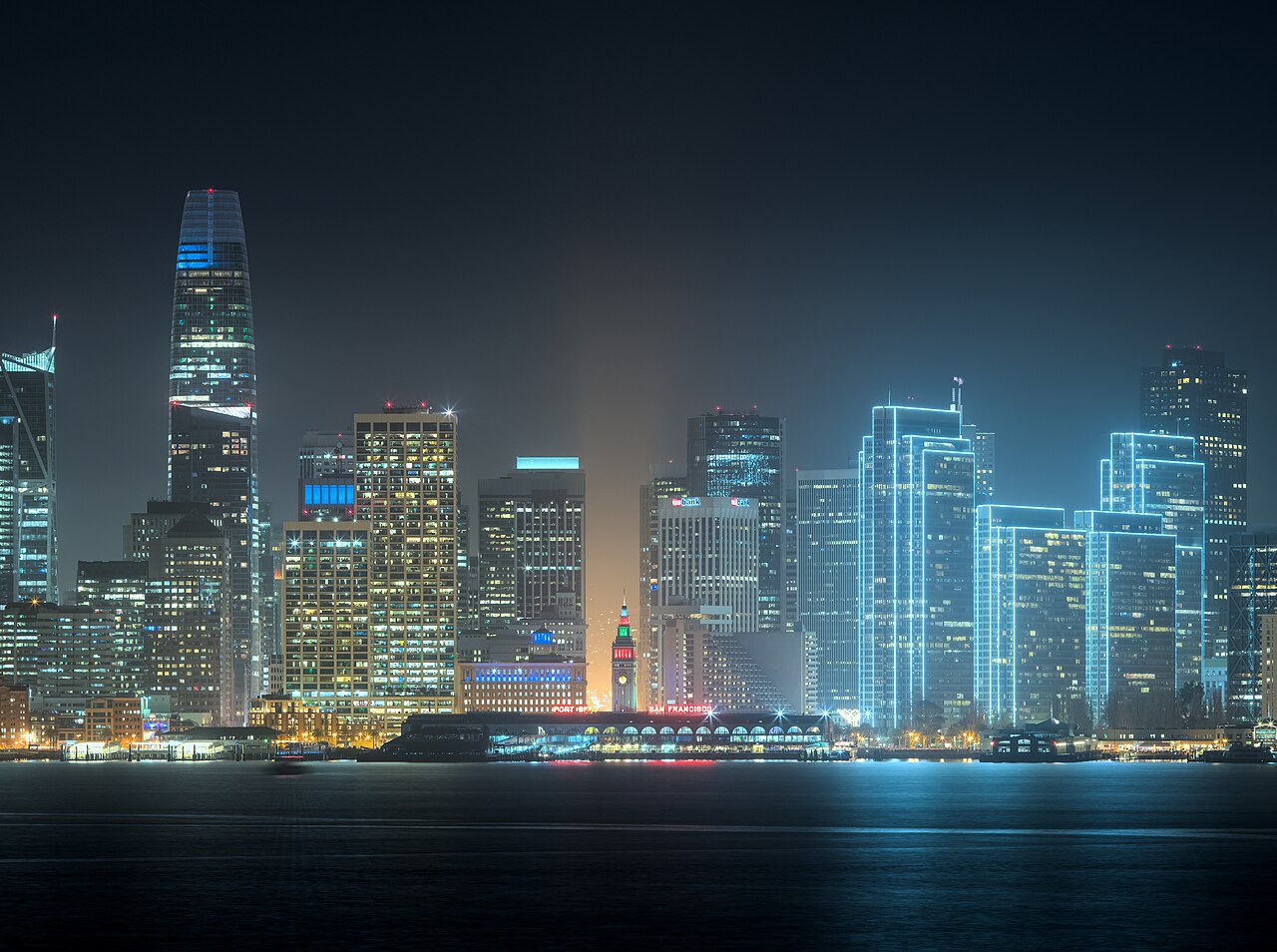 Treasure Island delivers one of the Bay Area’s classic across-the-water nightime skyline views.